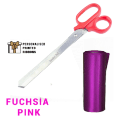 Red Scissors with FUCHSIA PINK Ribbon