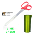 Red Scissors with LIME GREEN Ribbon