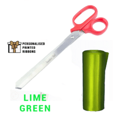 Red Scissors with LIME GREEN Ribbon