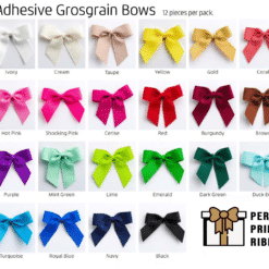 5cm Grosgrain Stick On Bows Colours