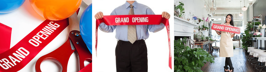 Grand Opening Printed Ribbons