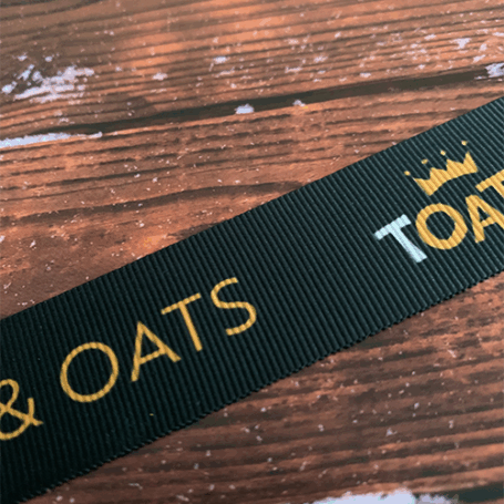 25mm Grosgrain Full Colour Branded Ribbons by Personalised Printed Ribbons