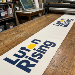 300mm Wide Branded Ribbon For Charity Openings Large Giant Customised Ribbon By Personalised Printed Ribbons Next Day Delivery