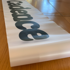 Extra Wide White Ribbon Custom Branded 12 inch ribbon by Personalised Printed Ribbons