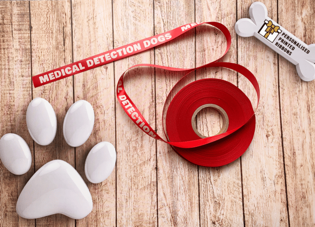 15mm red printed ribbon
