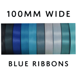Extra Wide Blue Satin Ribbon