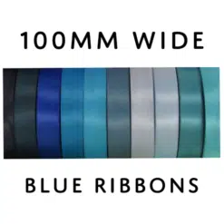 Extra Wide Blue Satin Ribbon