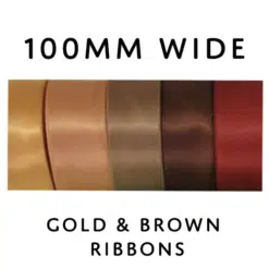 Extra Wide Golds & Browns Satin Ribbon