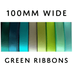 Extra Wide Green Satin Ribbon