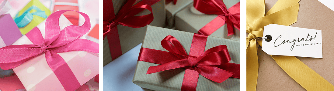 25mm Satin Ribbons Hampers Chrsitmas Trees Rosettes Gift Wrapping Next Day Delivery