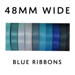 Wide Blue Satin Ribbon