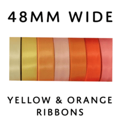 Wide Yellows & Oranges Satin Ribbon