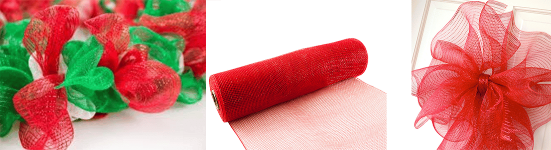 Deco Mesh For Bow Making Christmas Wreaths