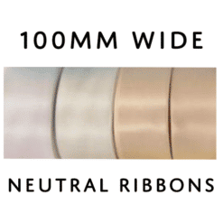 Extra Wide White Cream Ivory Satin Ribbon