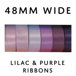 Wide Lilac & Purple Satin Ribbon