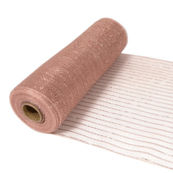 Metallic Rose Gold Deco Mesh