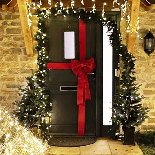 Deluxe Red Christmas Door Bow