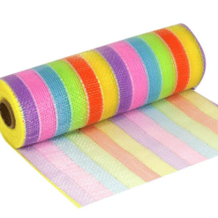 Pastel Rainbow Deco Mesh