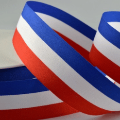 Blue White Red stripy ribbon