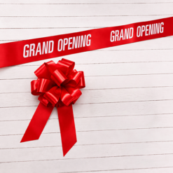 Grand Opening Ribbon With A Bow