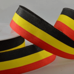 black yellow red stripy ribbon