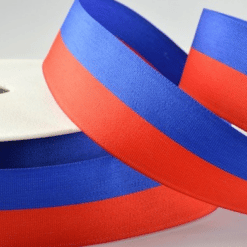 blue red stripy ribbon