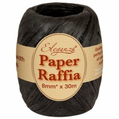 Black Paper Raffia Ribbon