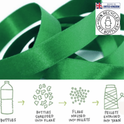 Eco-Friendly Double-Faced Green Satin Ribbon
