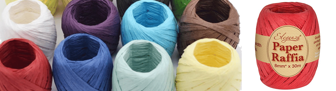 Red Paper Raffia Eco Friendly Ribbon