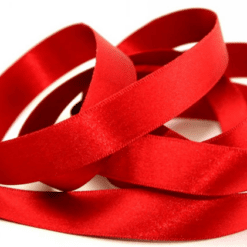 Eco Friendly Double Faced Red Satin Ribbon