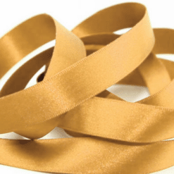 Eco-Friendly Double-Faced Gold Satin Ribbon