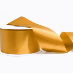Alternative view of Eco-Friendly Double-Faced Gold Satin Ribbon - 50mm x 20m