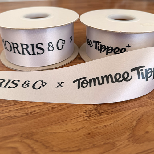 Branded Colour 50mm Wide Ribbon With Children's Logo And Text Printed