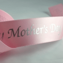 Alternative view of Happy Mothers Day Pink Satin Ribbon - 25mm - 20m