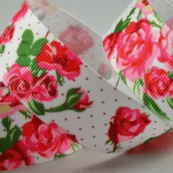 Red Rose Printed Ribbon