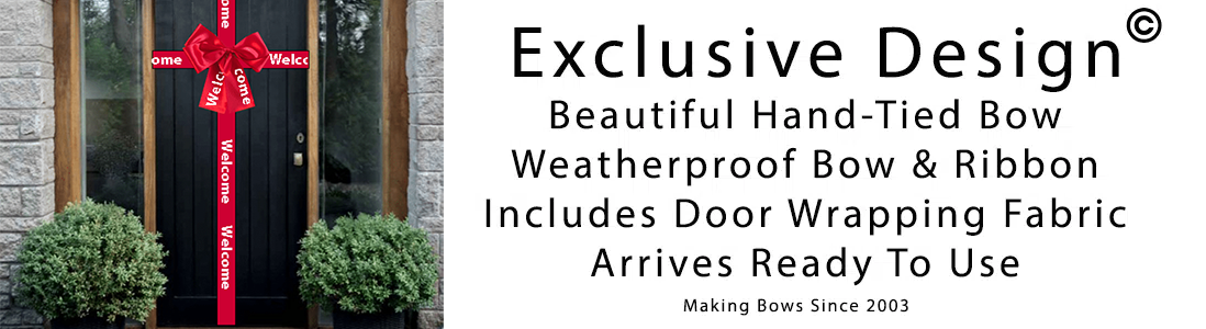 Satin Ribbon Door Bow Decorating Pack With Full Branding