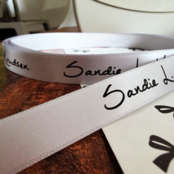 Black Print Washcare Labels Ribbon Customised Sewing Labels