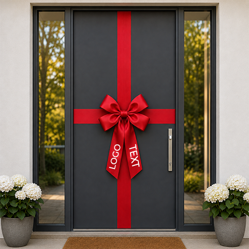 Branded Door Bow Decorating Kit RED