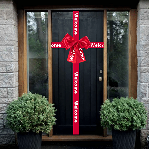 Satin Ribbon Door Bow Decorating Pack With Full Branding