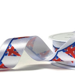 Union Jack Bunting Satin Ribbon