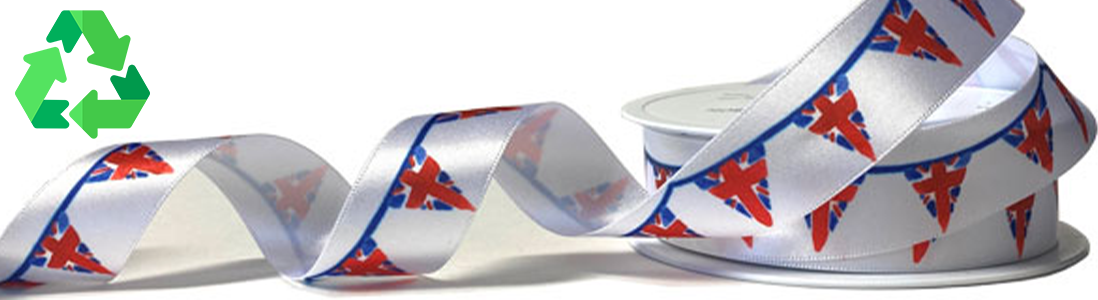 Union Jack Bunting Satin Ribbon