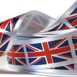 Union Jack Flag Satin Ribbon