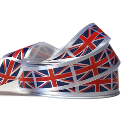 Union Jack Flag Satin Ribbon