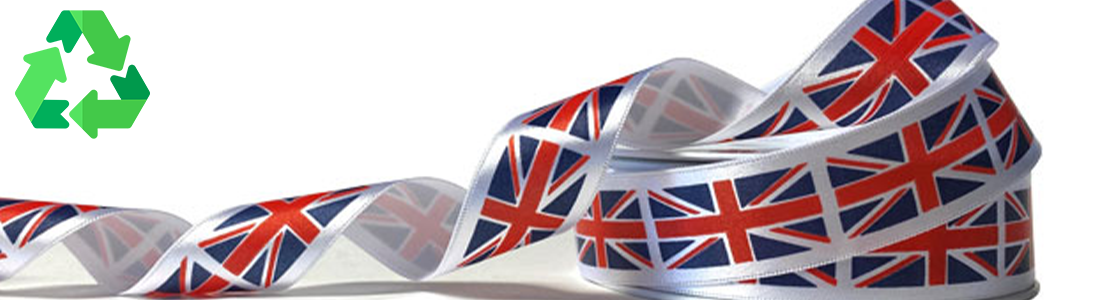 Union Jack Flag Satin Ribbon