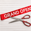 Big American Scissors Scissors and Grand Opening Printed Ribbons UK Next Day Delivery