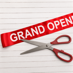 Big American Scissors Scissors and Grand Opening Printed Ribbons UK Next Day Delivery