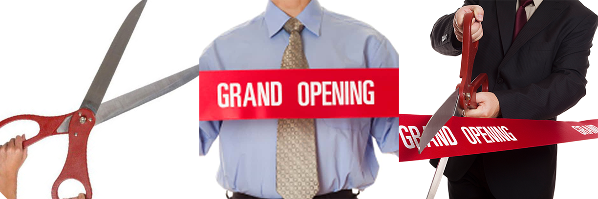 Giant Scissors with Grand Opening Printed Ribbon