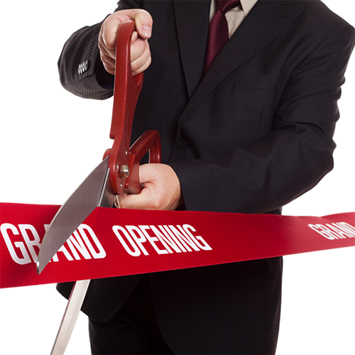 Giant Scissors with Grand Opening Printed Ribbon