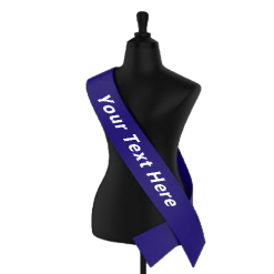 Navy Blue Printed Sashes