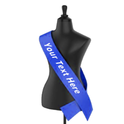 Royal Blue Printed Sashes